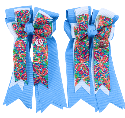 Ponytail Bows Online 3" Tails PonyTail Bows- Blue Butterfly equestrian team apparel online tack store mobile tack store custom farm apparel custom show stable clothing equestrian lifestyle horse show clothing riding clothes PonyTail Bows- Blue Butterfly horses equestrian tack store