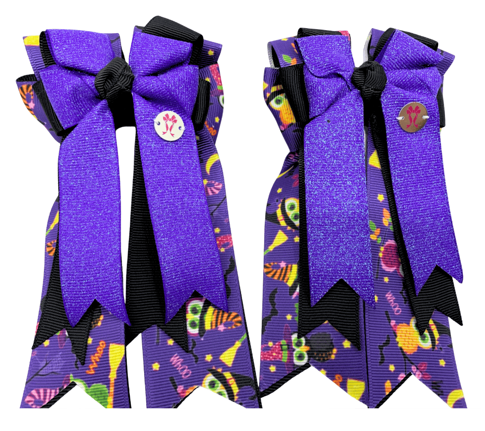 Ponytail Bows Online 3" Tails PonyTail Bows- Owlween equestrian team apparel online tack store mobile tack store custom farm apparel custom show stable clothing equestrian lifestyle horse show clothing riding clothes PonyTail Bows- Owlween horses equestrian tack store