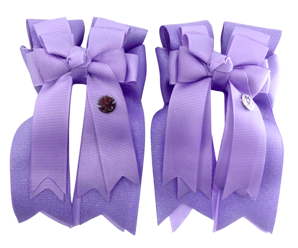Ponytail Bows Online 3" Tails Lavender Solid PonyTail Bows equestrian team apparel online tack store mobile tack store custom farm apparel custom show stable clothing equestrian lifestyle horse show clothing riding clothes Lavender Solid PonyTail Bows horses equestrian tack store