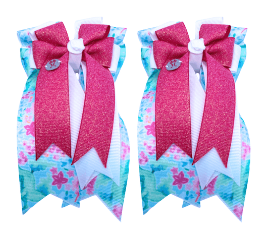 Ponytail Bows Online 3" Tails PonyTail Bows- Unicorn Love- Hot Pink equestrian team apparel online tack store mobile tack store custom farm apparel custom show stable clothing equestrian lifestyle horse show clothing riding clothes PonyTail Bows- Unicorn Love- Hot Pink horses equestrian tack store