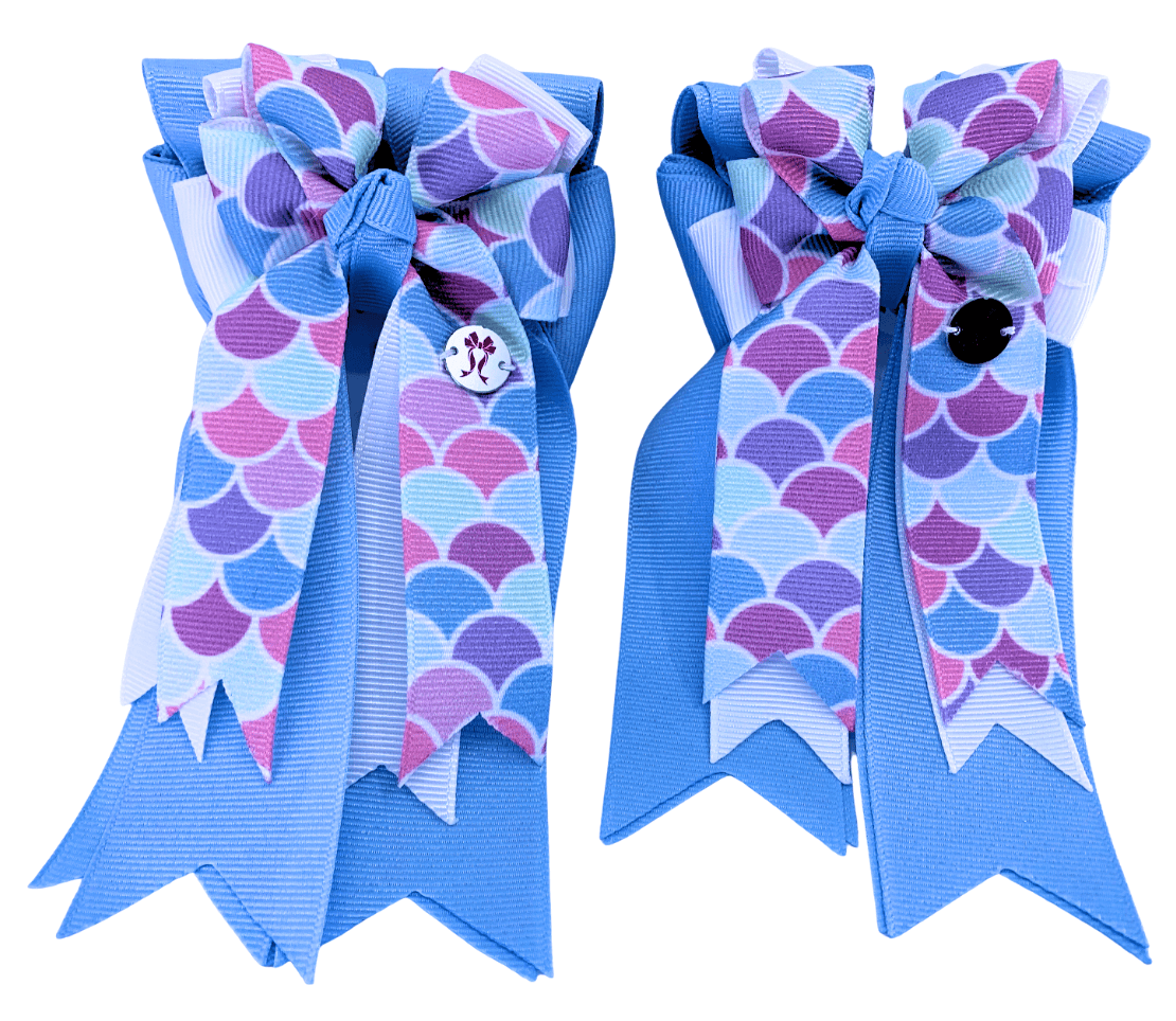 Ponytail Bows Online 3" Tails PonyTail Bows- Mermaid Splash equestrian team apparel online tack store mobile tack store custom farm apparel custom show stable clothing equestrian lifestyle horse show clothing riding clothes PonyTail Bows- Mermaid Splash horses equestrian tack store