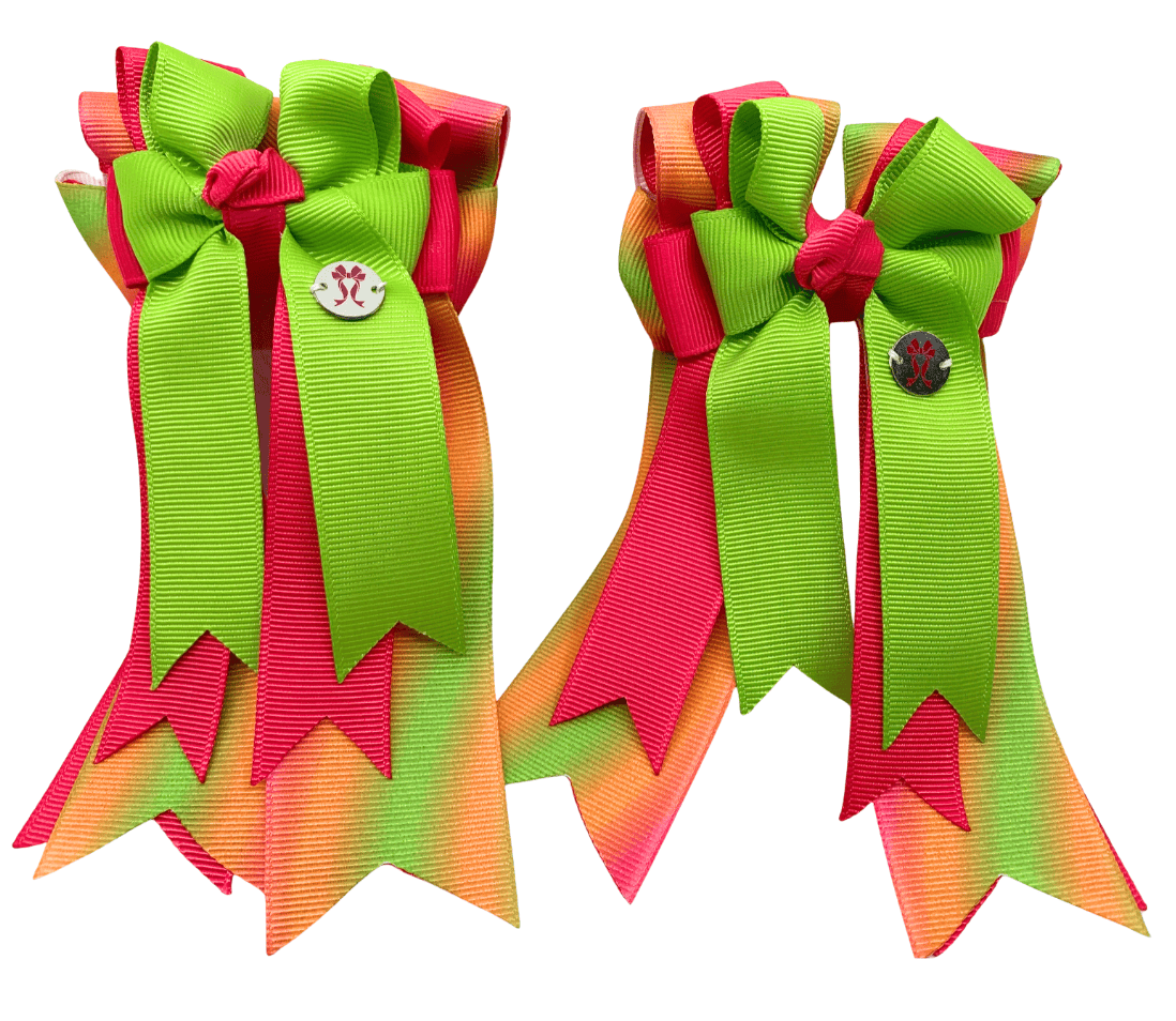 Ponytail Bows Online 3" Tails PonyTail Bows- Tie-dye Blast equestrian team apparel online tack store mobile tack store custom farm apparel custom show stable clothing equestrian lifestyle horse show clothing riding clothes PonyTail Bows- Tie-dye Blast horses equestrian tack store