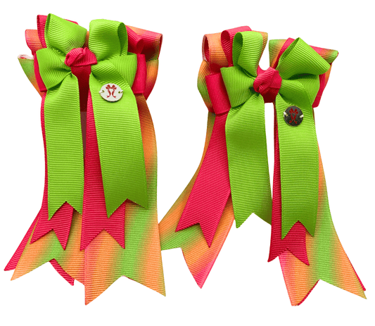 Ponytail Bows Online 3" Tails PonyTail Bows- Tie-dye Blast equestrian team apparel online tack store mobile tack store custom farm apparel custom show stable clothing equestrian lifestyle horse show clothing riding clothes PonyTail Bows- Tie-dye Blast horses equestrian tack store