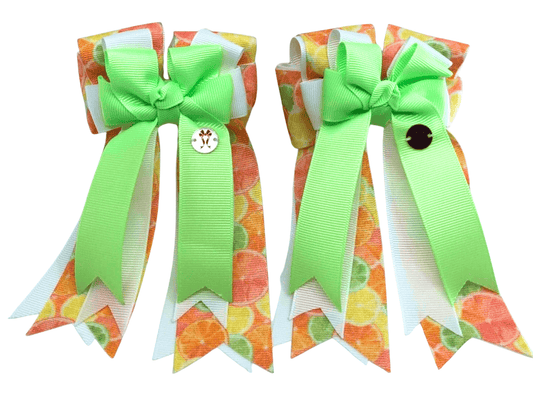 Ponytail Bows Online 3" Tails Citrus-Mint PonyTail Bows equestrian team apparel online tack store mobile tack store custom farm apparel custom show stable clothing equestrian lifestyle horse show clothing riding clothes Citrus-Mint PonyTail Bows horses equestrian tack store