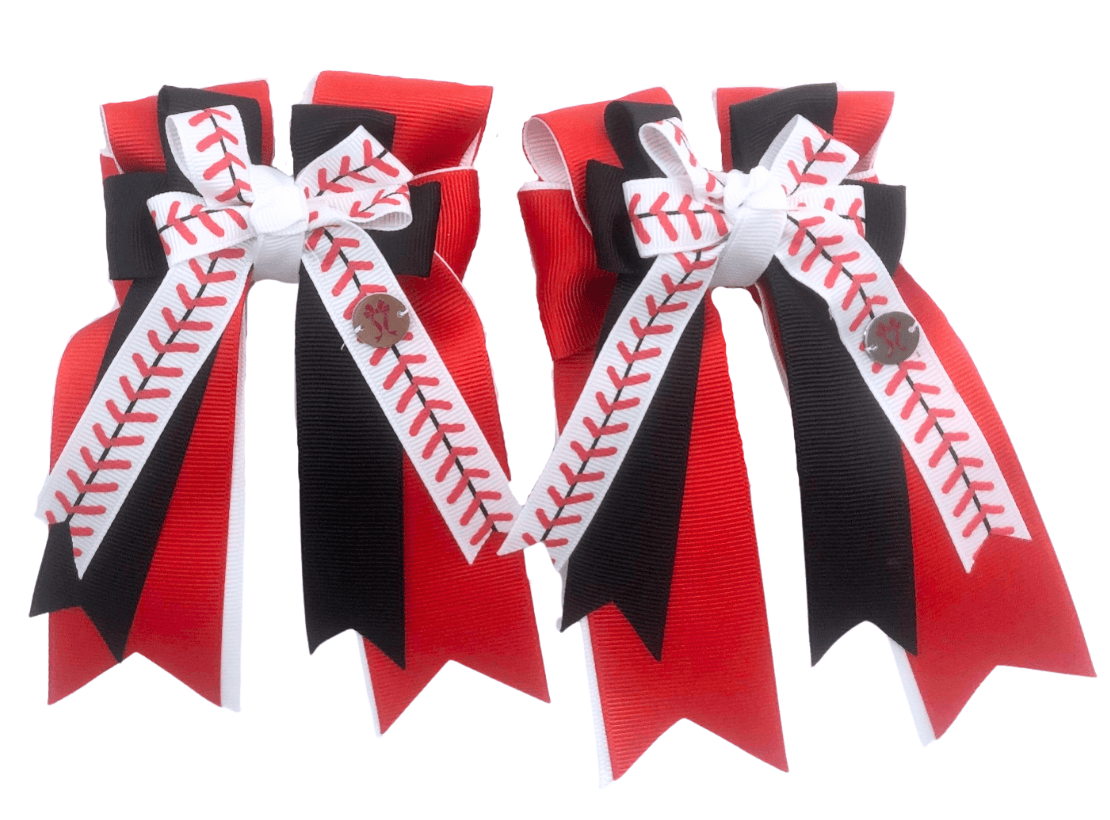 Ponytail Bows Online 3" Tails Baseball PonyTail Bows equestrian team apparel online tack store mobile tack store custom farm apparel custom show stable clothing equestrian lifestyle horse show clothing riding clothes Baseball PonyTail Bows horses equestrian tack store