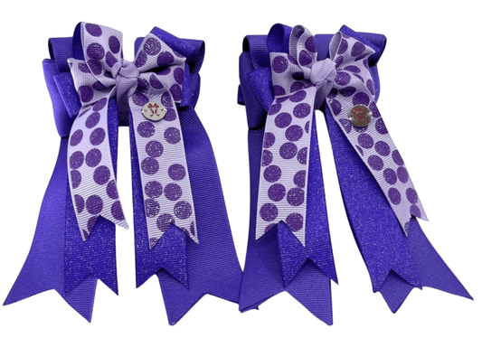 Ponytail Bows Online 3" Tails Purple Party PonyTail Bows equestrian team apparel online tack store mobile tack store custom farm apparel custom show stable clothing equestrian lifestyle horse show clothing riding clothes Purple Party PonyTail Bows horses equestrian tack store