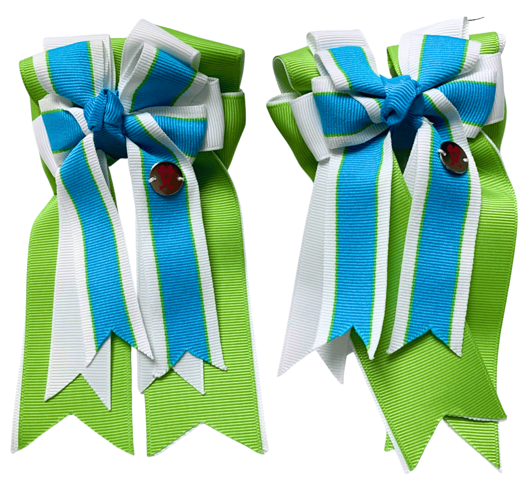 Ponytail Bows Online 3" Tails Lime Time PonyTail Bows equestrian team apparel online tack store mobile tack store custom farm apparel custom show stable clothing equestrian lifestyle horse show clothing riding clothes Lime Time PonyTail Bows horses equestrian tack store
