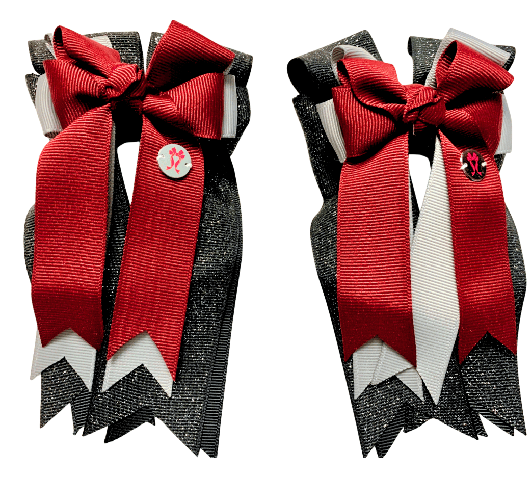 Ponytail Bows Online 3" Tails Midnight Burgundy PonyTail Bows equestrian team apparel online tack store mobile tack store custom farm apparel custom show stable clothing equestrian lifestyle horse show clothing riding clothes Midnight Burgundy PonyTail Bows horses equestrian tack store