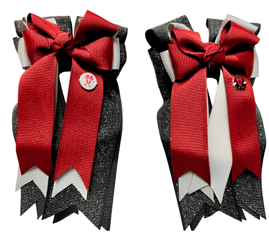 Ponytail Bows Online 3" Tails Midnight Burgundy PonyTail Bows equestrian team apparel online tack store mobile tack store custom farm apparel custom show stable clothing equestrian lifestyle horse show clothing riding clothes Midnight Burgundy PonyTail Bows horses equestrian tack store