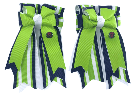 Ponytail Bows Online 3" Tails Bella Lime PonyTail Bows equestrian team apparel online tack store mobile tack store custom farm apparel custom show stable clothing equestrian lifestyle horse show clothing riding clothes Bella Lime PonyTail Bows horses equestrian tack store