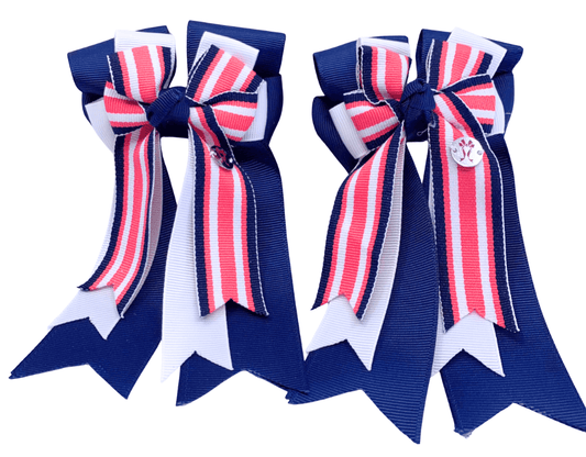 Ponytail Bows Online 3" Tails PonyTail Bows- Sailor Girl equestrian team apparel online tack store mobile tack store custom farm apparel custom show stable clothing equestrian lifestyle horse show clothing riding clothes PonyTail Bows- Sailor Girl horses equestrian tack store