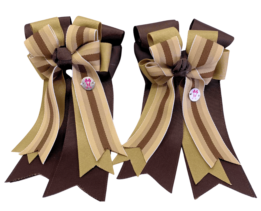 Ponytail Bows Online 3" Tails PonyTail Bows- Chocolate Bar equestrian team apparel online tack store mobile tack store custom farm apparel custom show stable clothing equestrian lifestyle horse show clothing riding clothes PonyTail Bows- Chocolate Bar horses equestrian tack store