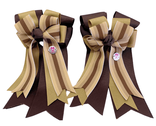 Ponytail Bows Online 3" Tails PonyTail Bows- Chocolate Bar equestrian team apparel online tack store mobile tack store custom farm apparel custom show stable clothing equestrian lifestyle horse show clothing riding clothes PonyTail Bows- Chocolate Bar horses equestrian tack store