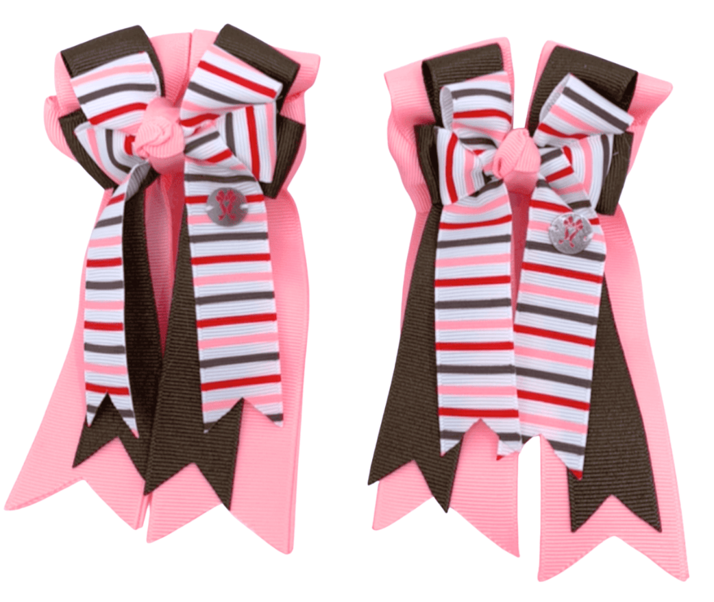Ponytail Bows Online 3" Tails PonyTail Bows-Charming Pink Base equestrian team apparel online tack store mobile tack store custom farm apparel custom show stable clothing equestrian lifestyle horse show clothing riding clothes PonyTail Bows-Charming Pink Base horses equestrian tack store