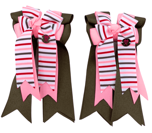 Ponytail Bows Online 3" Tails PonyTail Bows-Charming Brown Base equestrian team apparel online tack store mobile tack store custom farm apparel custom show stable clothing equestrian lifestyle horse show clothing riding clothes PonyTail Bows-Charming Brown Base horses equestrian tack store