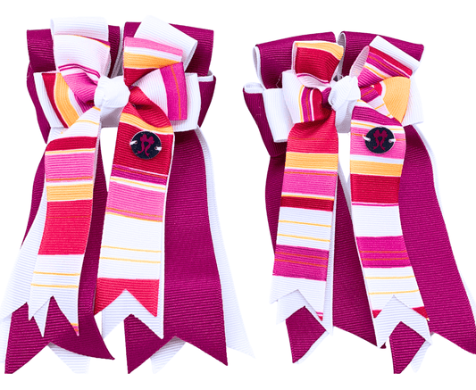 Ponytail Bows Online 3" Tails PonyTail Bows- Cool Shades Dark Pink equestrian team apparel online tack store mobile tack store custom farm apparel custom show stable clothing equestrian lifestyle horse show clothing riding clothes PonyTail Bows- Cool Shades Dark Pink horses equestrian tack store