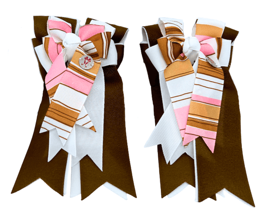Ponytail Bows Online 3" Tails Cool Shades Chocolate PonyTail Bows equestrian team apparel online tack store mobile tack store custom farm apparel custom show stable clothing equestrian lifestyle horse show clothing riding clothes Cool Shades Chocolate PonyTail Bows horses equestrian tack store