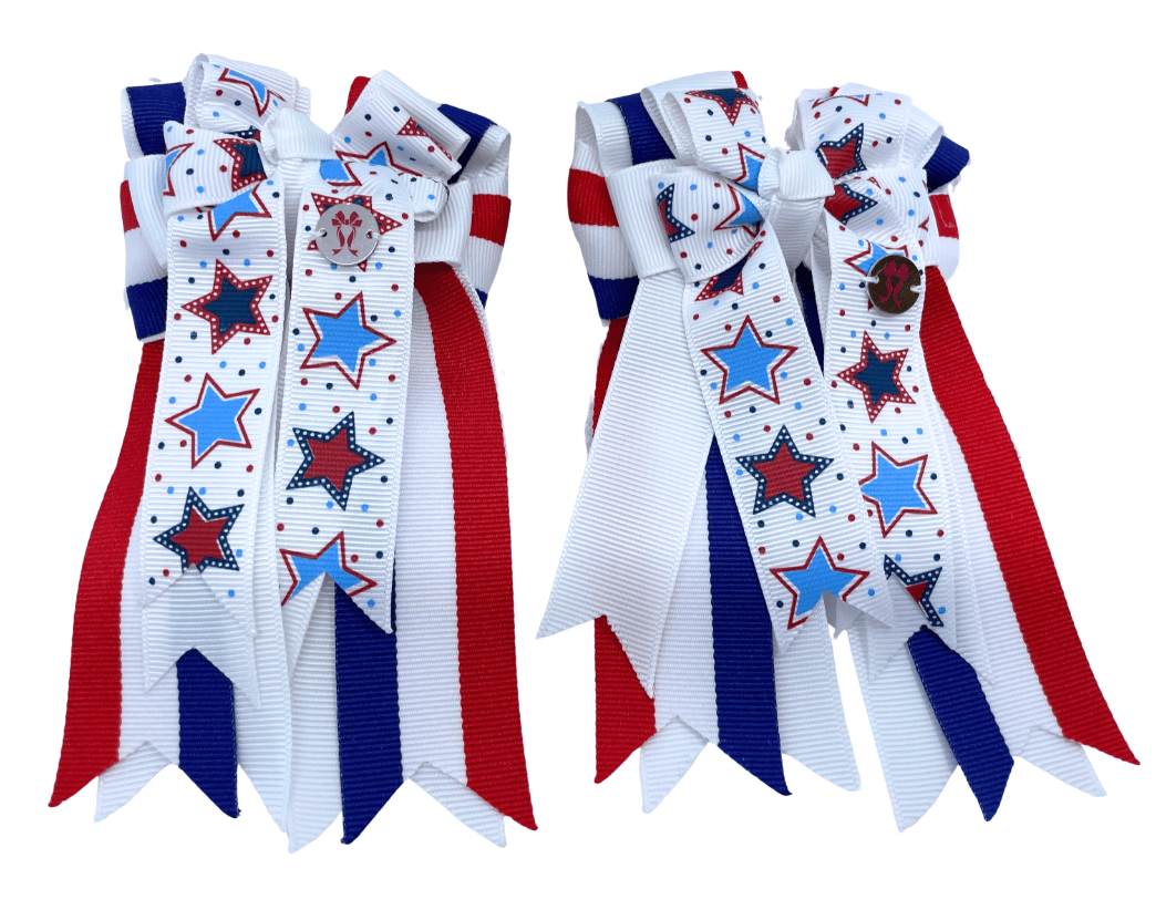 Ponytail Bows Online 3" Tails Party in the USA PonyTail Bows equestrian team apparel online tack store mobile tack store custom farm apparel custom show stable clothing equestrian lifestyle horse show clothing riding clothes Party in the USA PonyTail Bows horses equestrian tack store