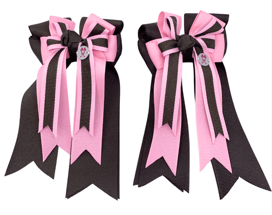 Ponytail Bows Online 3" Tails PonyTail Bows-Pink Charm equestrian team apparel online tack store mobile tack store custom farm apparel custom show stable clothing equestrian lifestyle horse show clothing riding clothes PonyTail Bows-Pink Charm horses equestrian tack store