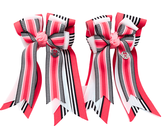 Ponytail Bows Online 3" Tails PonyTail Bows- Tiffany Pink equestrian team apparel online tack store mobile tack store custom farm apparel custom show stable clothing equestrian lifestyle horse show clothing riding clothes PonyTail Bows- Tiffany Pink horses equestrian tack store
