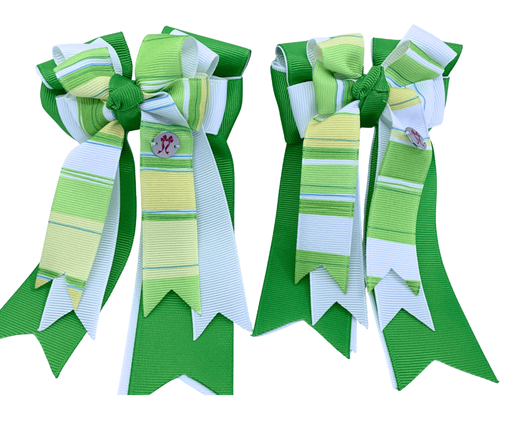 Ponytail Bows Online 3" Tails PonyTail Bows- Cool Shades Lime Green equestrian team apparel online tack store mobile tack store custom farm apparel custom show stable clothing equestrian lifestyle horse show clothing riding clothes PonyTail Bows- Cool Shades Lime Green horses equestrian tack store