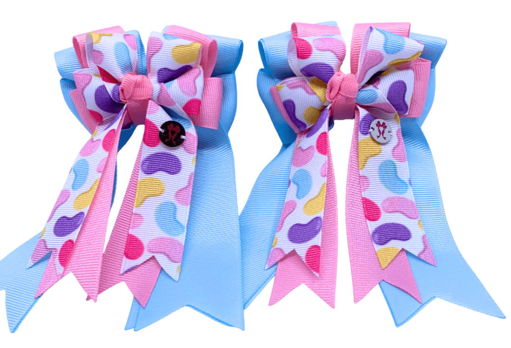 Ponytail Bows Online 3" Tails PonyTail Bows- Jellybean Spring equestrian team apparel online tack store mobile tack store custom farm apparel custom show stable clothing equestrian lifestyle horse show clothing riding clothes PonyTail Bows- Jellybean Spring horses equestrian tack store