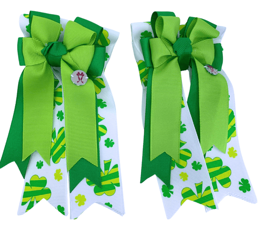 Ponytail Bows Online 3" Tails PonyTail Bows- Lucky Greens equestrian team apparel online tack store mobile tack store custom farm apparel custom show stable clothing equestrian lifestyle horse show clothing riding clothes PonyTail Bows- Lucky Greens horses equestrian tack store
