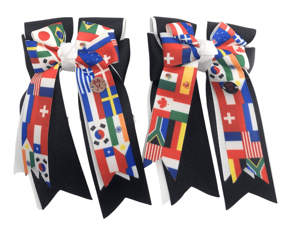 Ponytail Bows Online 3" Tails International Black PonyTail Bows equestrian team apparel online tack store mobile tack store custom farm apparel custom show stable clothing equestrian lifestyle horse show clothing riding clothes International Black PonyTail Bows horses equestrian tack store
