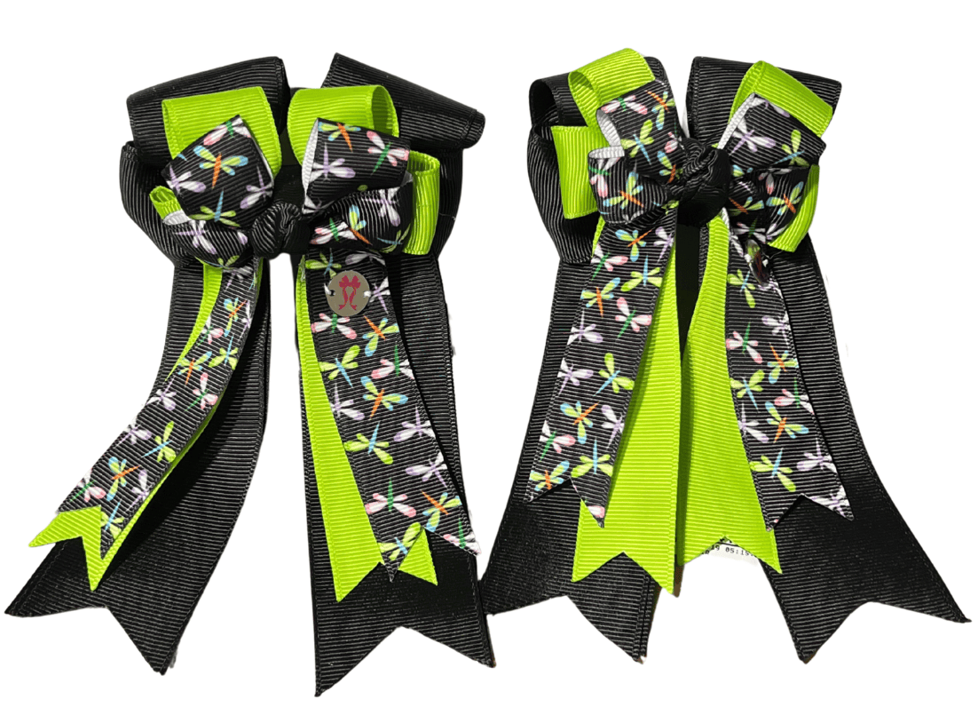 Ponytail Bows Online 3" Tails Dragonfly Green - PonyTail Bows equestrian team apparel online tack store mobile tack store custom farm apparel custom show stable clothing equestrian lifestyle horse show clothing riding clothes Dragonfly Green - PonyTail Bows horses equestrian tack store