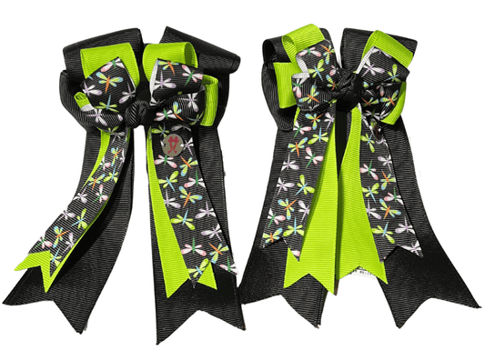 Ponytail Bows Online 3" Tails Dragonfly Green - PonyTail Bows equestrian team apparel online tack store mobile tack store custom farm apparel custom show stable clothing equestrian lifestyle horse show clothing riding clothes Dragonfly Green - PonyTail Bows horses equestrian tack store