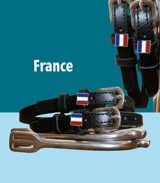 ManeJane Spur Straps Spur Straps- Flag (France) equestrian team apparel online tack store mobile tack store custom farm apparel custom show stable clothing equestrian lifestyle horse show clothing riding clothes ManeJane Frogger Spur Straps horses equestrian tack store