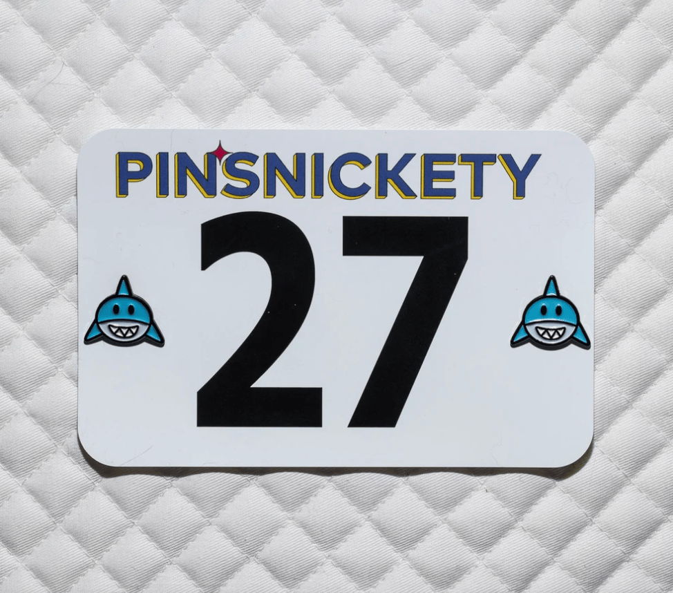 Pinsnickety number pins Pinsnickety- Shark Pin equestrian team apparel online tack store mobile tack store custom farm apparel custom show stable clothing equestrian lifestyle horse show clothing riding clothes Pinsnickety- Shark Pin horses equestrian tack store