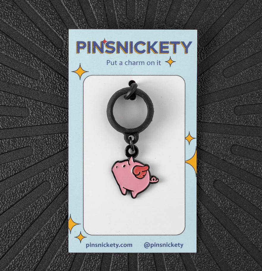 Pinsnickety crop charm Pinsnickety- Flying Pig Crop Charm equestrian team apparel online tack store mobile tack store custom farm apparel custom show stable clothing equestrian lifestyle horse show clothing riding clothes Pinsnickety- Flying Pig Crop Charm horses equestrian tack store