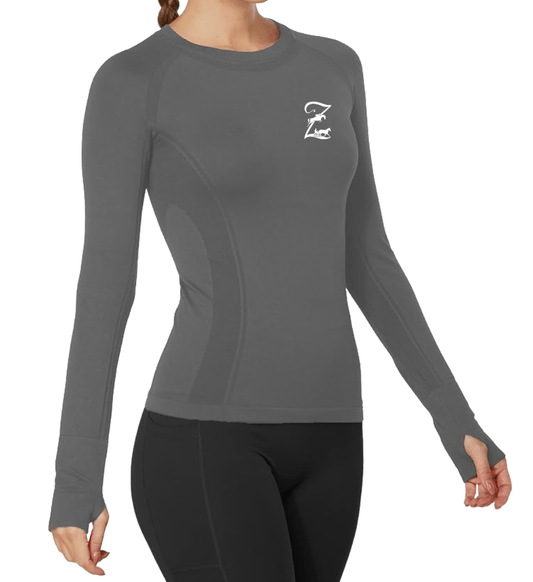 Equestrian Team Apparel Custom Shirts Dark Grey / XS Zintillating Farms- Women's Tech Shirt (Long Sleeve) equestrian team apparel online tack store mobile tack store custom farm apparel custom show stable clothing equestrian lifestyle horse show clothing riding clothes Zintillating Farms- Women's Tech Shirt (Long Sleeve) horses equestrian tack store