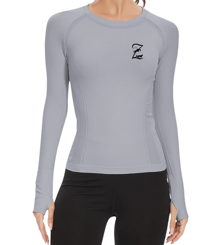 Equestrian Team Apparel Custom Shirts Light Grey / XS Zintillating Farms- Women's Tech Shirt (Long Sleeve) equestrian team apparel online tack store mobile tack store custom farm apparel custom show stable clothing equestrian lifestyle horse show clothing riding clothes Zintillating Farms- Women's Tech Shirt (Long Sleeve) horses equestrian tack store