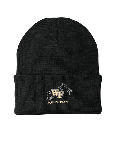 Equestrian Team Apparel custom hats Black WFU Equestrian- Solid Beanie equestrian team apparel online tack store mobile tack store custom farm apparel custom show stable clothing equestrian lifestyle horse show clothing riding clothes WFU Equestrian- Solid Beanie horses equestrian tack store