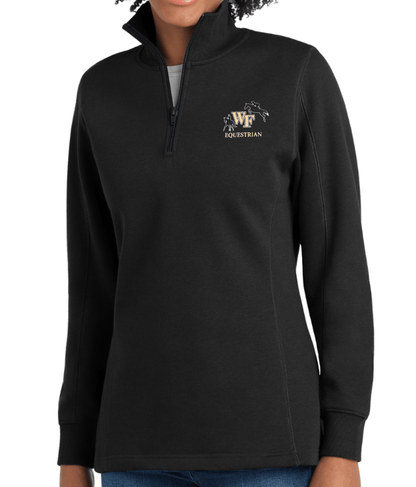 Equestrian Team Apparel custom sweatshirt Black / XS WFU Equestrian- Women's 1/4-Zip Sweatshirt equestrian team apparel online tack store mobile tack store custom farm apparel custom show stable clothing equestrian lifestyle horse show clothing riding clothes WFU Equestrian- Women's 1/4-Zip Sweatshirt horses equestrian tack store
