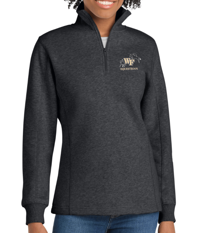 Equestrian Team Apparel custom sweatshirt Graphite / XS WFU Equestrian- Women's 1/4-Zip Sweatshirt equestrian team apparel online tack store mobile tack store custom farm apparel custom show stable clothing equestrian lifestyle horse show clothing riding clothes WFU Equestrian- Women's 1/4-Zip Sweatshirt horses equestrian tack store