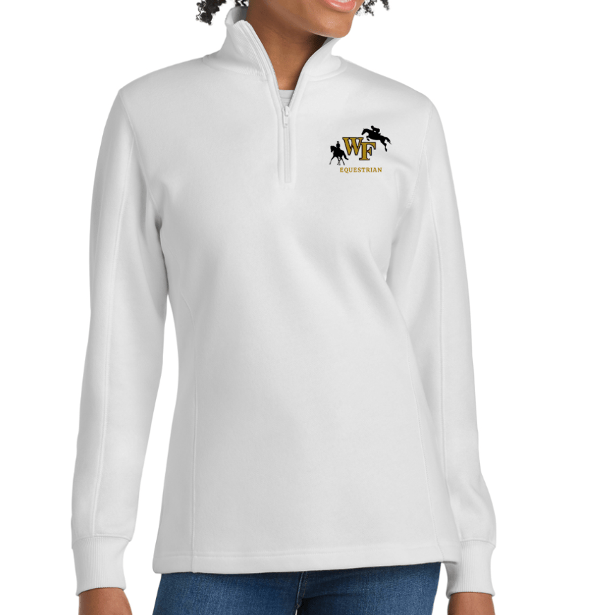 Equestrian Team Apparel custom sweatshirt White / XS WFU Equestrian- Women's 1/4-Zip Sweatshirt equestrian team apparel online tack store mobile tack store custom farm apparel custom show stable clothing equestrian lifestyle horse show clothing riding clothes WFU Equestrian- Women's 1/4-Zip Sweatshirt horses equestrian tack store