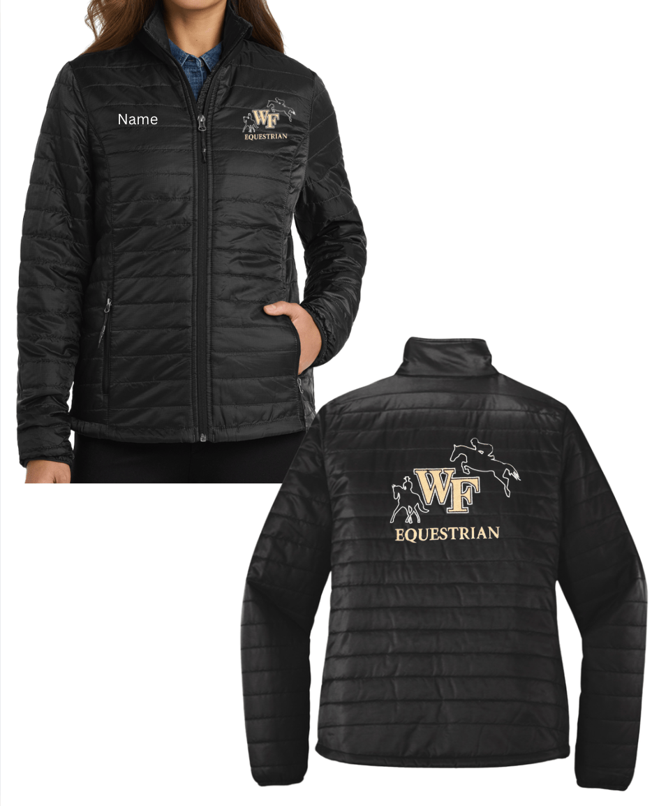 Equestrian Team Apparel Custom Jacket XS WFU Equestrian- Puffy Jacket equestrian team apparel online tack store mobile tack store custom farm apparel custom show stable clothing equestrian lifestyle horse show clothing riding clothes WFU Equestrian- Puffy Jacket horses equestrian tack store