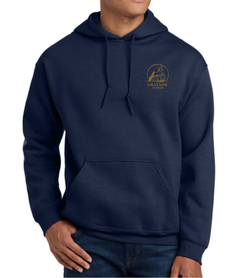 Equestrian Team Apparel custom hoodie Navy / XS / Gold Fault Line Stables- Unisex Hoodie equestrian team apparel online tack store mobile tack store custom farm apparel custom show stable clothing equestrian lifestyle horse show clothing riding clothes Fault Line Stables- Unisex Hoodie horses equestrian tack store