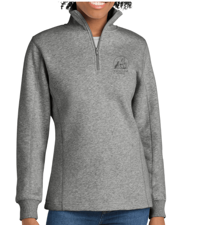 Equestrian Team Apparel 1/4 Zip Sweatshirt Vintage Heather Grey / XS / Gold Fault Line Stables- Women's 1/4-Zip Sweatshirt equestrian team apparel online tack store mobile tack store custom farm apparel custom show stable clothing equestrian lifestyle horse show clothing riding clothes Fault Line Stables- Women's 1/4-Zip Sweatshirt horses equestrian tack store
