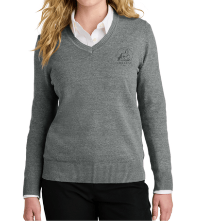 Fault Line Stables- Women's V-Neck Sweater