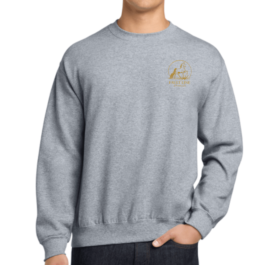 Equestrian Team Apparel custom sweatshirt Sport Grey / XS / Gold Fault Line Stables- Unisex Sweatshirt equestrian team apparel online tack store mobile tack store custom farm apparel custom show stable clothing equestrian lifestyle horse show clothing riding clothes Fault Line Stables- Unisex Sweatshirt horses equestrian tack store