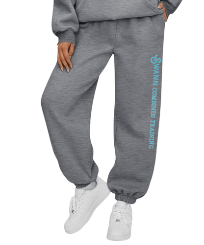 Equestrian Team Apparel custom sweatpants Grey w/ Turquoise / XS SWANN - Sweatpants equestrian team apparel online tack store mobile tack store custom farm apparel custom show stable clothing equestrian lifestyle horse show clothing riding clothes SWANN - Sweatpants horses equestrian tack store