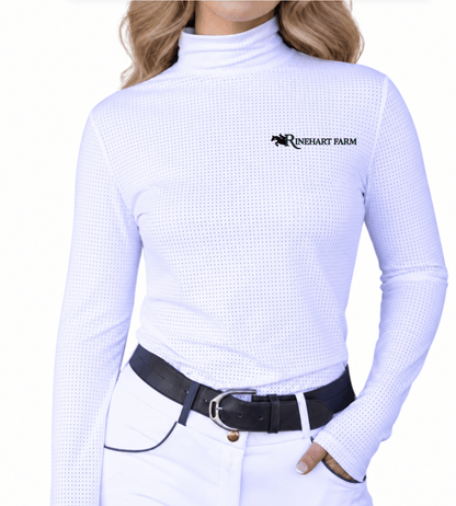 Equisite Elements of Style Schooling Shirt White / XXS Rinehart- Alesia High Collar Top equestrian team apparel online tack store mobile tack store custom farm apparel custom show stable clothing equestrian lifestyle horse show clothing riding clothes Rinehart- Alesia High Collar Top horses equestrian tack store