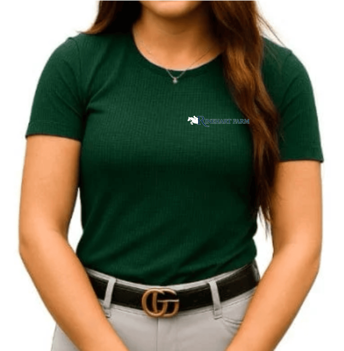 Equisite Elements of Style Schooling Shirt Forest / XXS Rinehart- Hallie Perforated Tee Shirt (Short Sleeve) equestrian team apparel online tack store mobile tack store custom farm apparel custom show stable clothing equestrian lifestyle horse show clothing riding clothes Rinehart- Hallie Perforated Tee Shirt (Short Sleeve) horses equestrian tack store