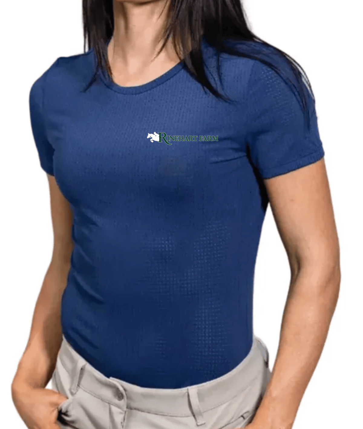 Equisite Elements of Style Schooling Shirt Midnight Blue / XXS Rinehart- Hallie Perforated Tee Shirt (Short Sleeve) equestrian team apparel online tack store mobile tack store custom farm apparel custom show stable clothing equestrian lifestyle horse show clothing riding clothes Rinehart- Hallie Perforated Tee Shirt (Short Sleeve) horses equestrian tack store