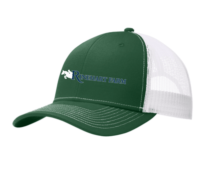Equestrian Team Apparel custom hats Hunter Green w/ White Mesh Rinehart- Trucker Hat equestrian team apparel online tack store mobile tack store custom farm apparel custom show stable clothing equestrian lifestyle horse show clothing riding clothes Rinehart- Trucker Hat horses equestrian tack store