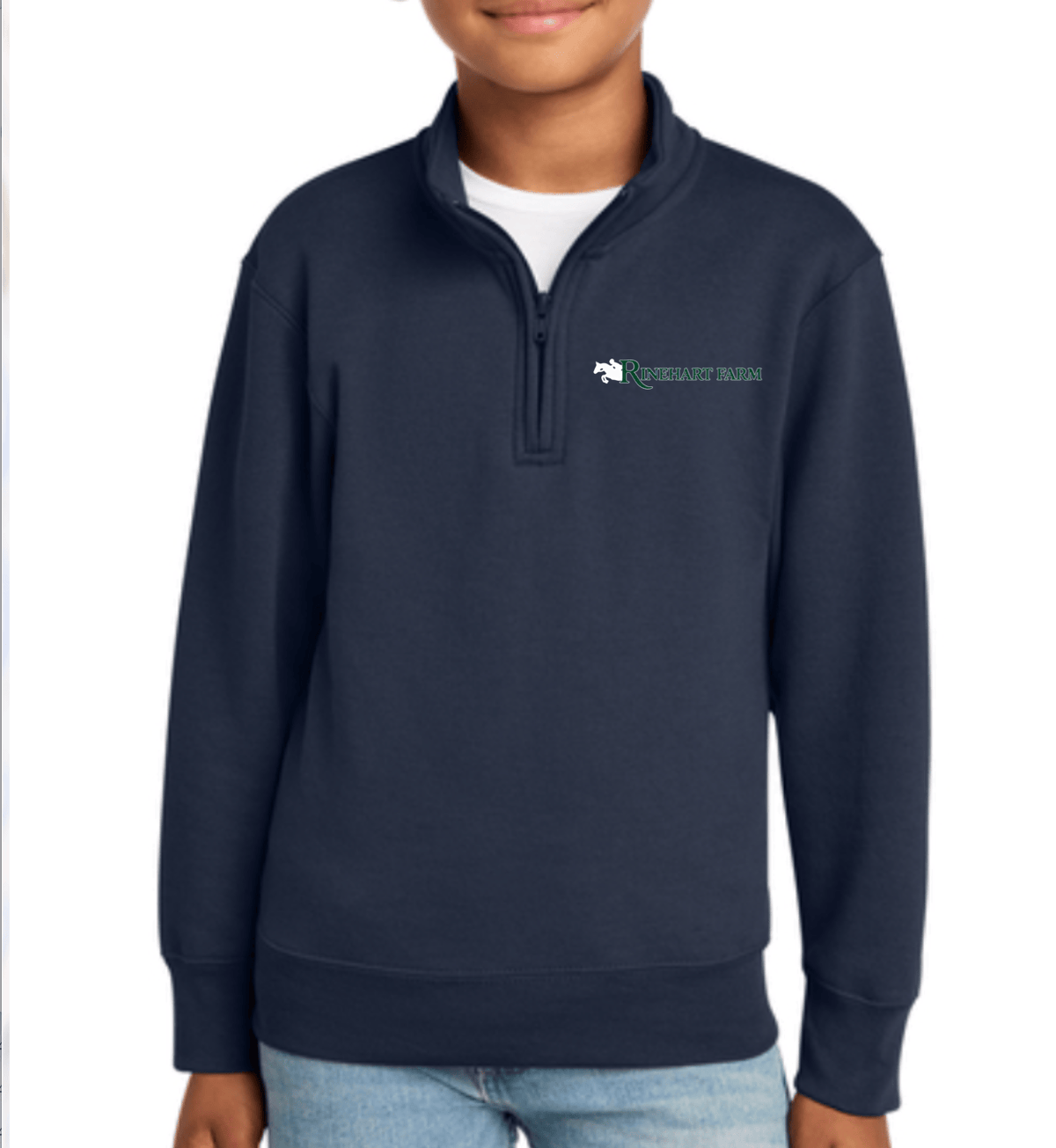 Equestrian Team Apparel Custom Shirts Youth / Navy / XS Rinehart- 1/4 Zip equestrian team apparel online tack store mobile tack store custom farm apparel custom show stable clothing equestrian lifestyle horse show clothing riding clothes Rinehart- 1/4 Zip horses equestrian tack store